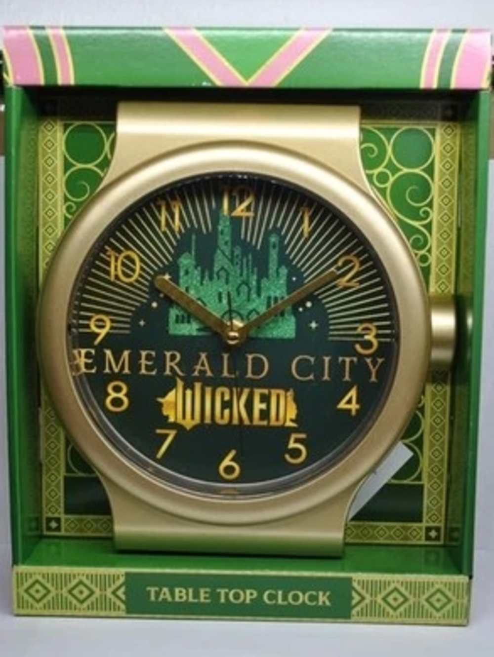 Emerald City Gold Table Top Clock